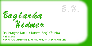 boglarka widmer business card